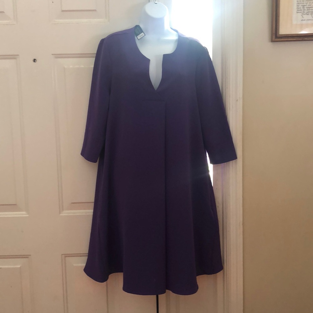 NWTO Purple Lane Bryant 14/16 Purple Infinite Stretch Dress has pockets
